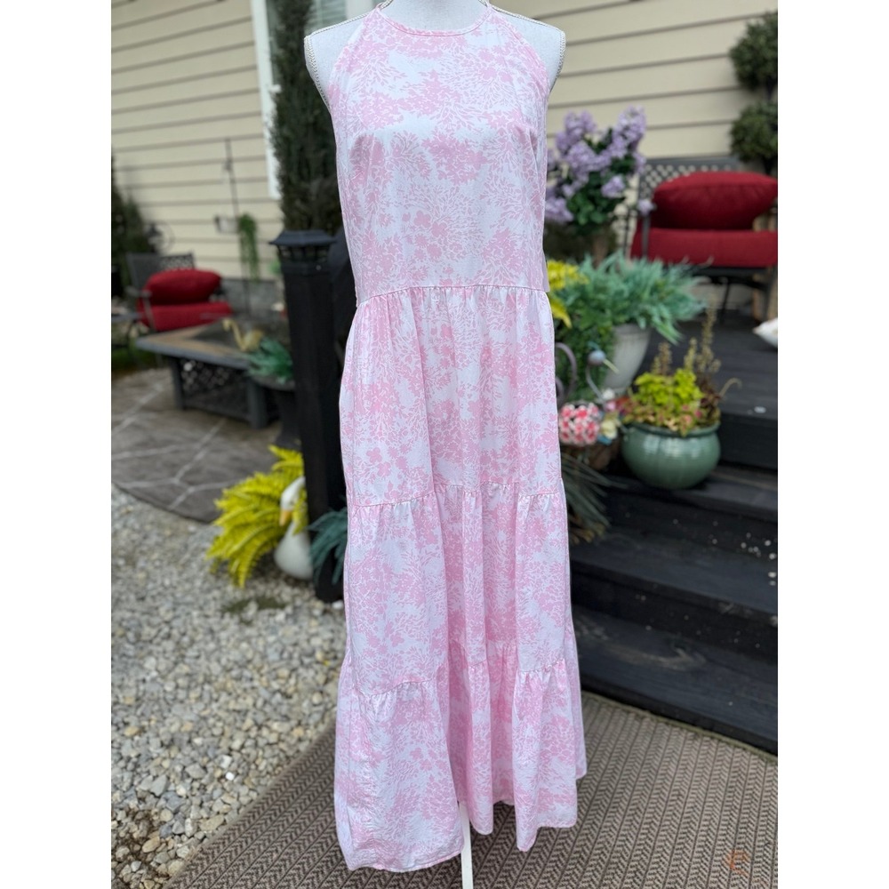 Crown & Ivy Pink Floral Dress XL NWT